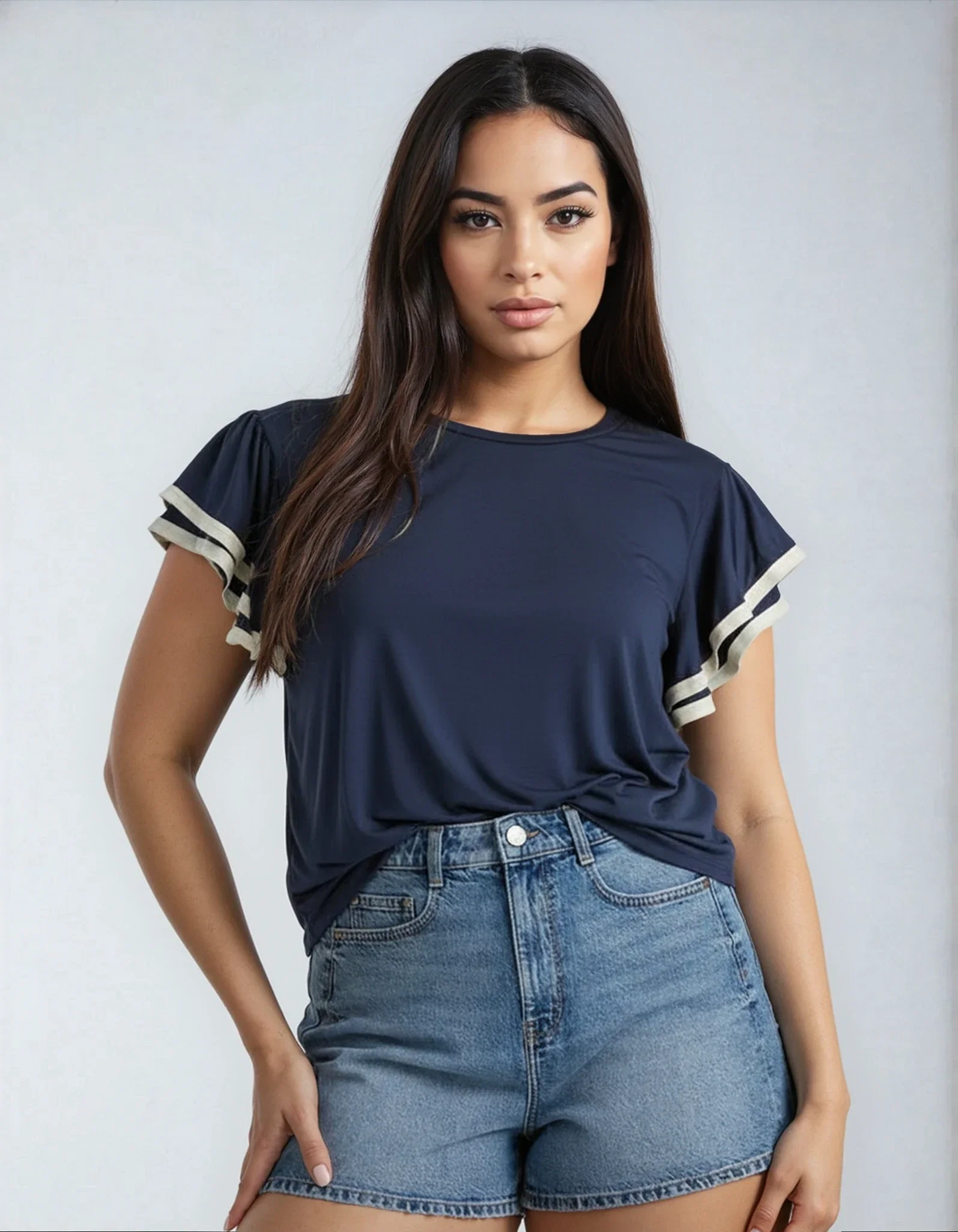 KIRA Shirt mit Volantärmeln