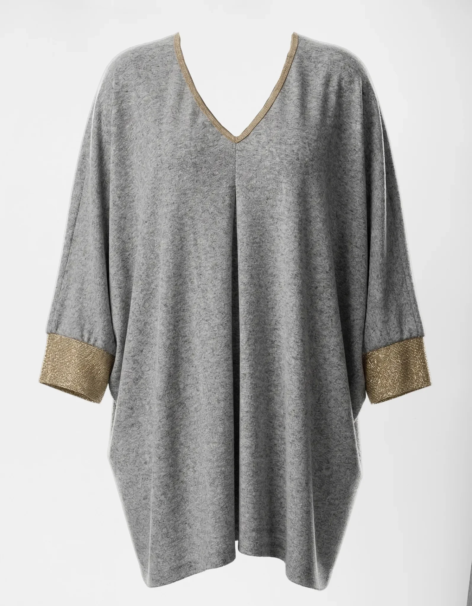 ELARA – Knit-Tunika mit Gold-Akzenten