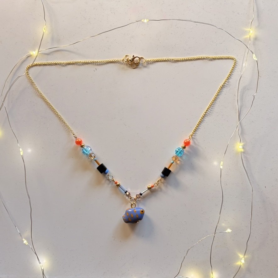 RAINBOW SHARK FISH NECKLACE