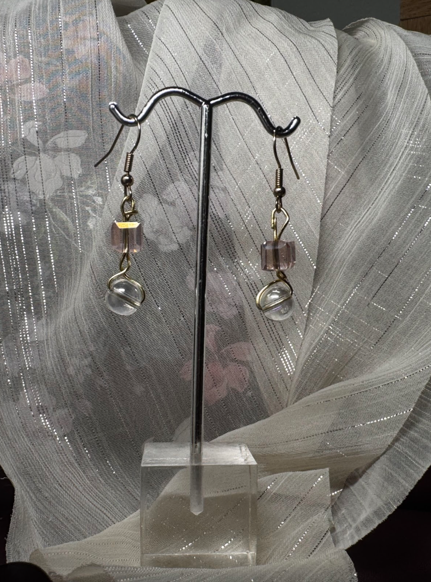 CRYSTAL BALL EARRINGS