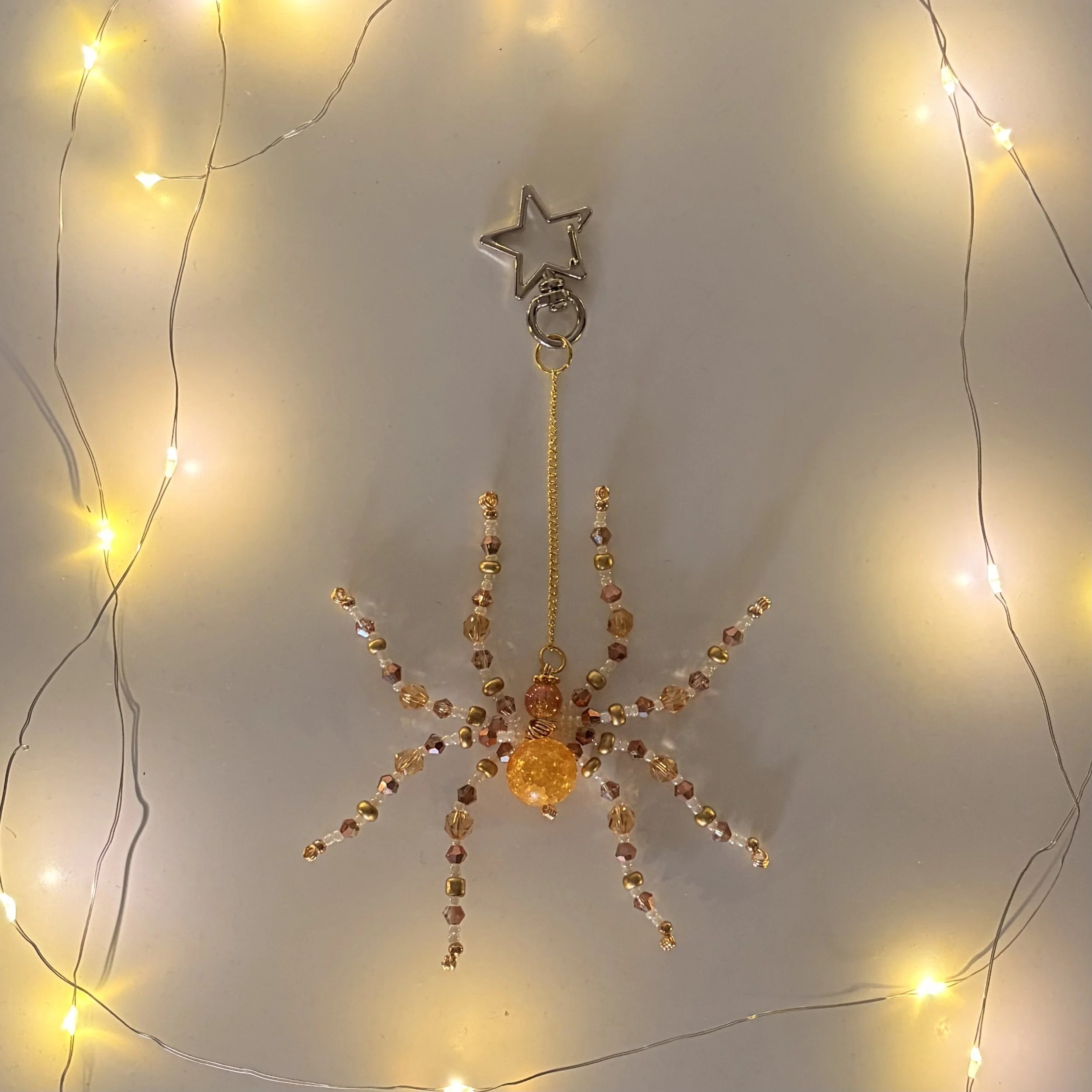 LARGE YELLOW SPIDER KEYCHAIN