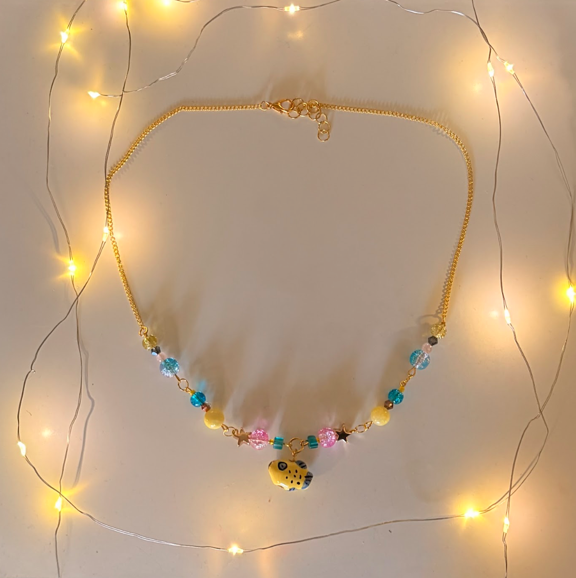 BLACKSPOTTED PUFFER NECKLACE