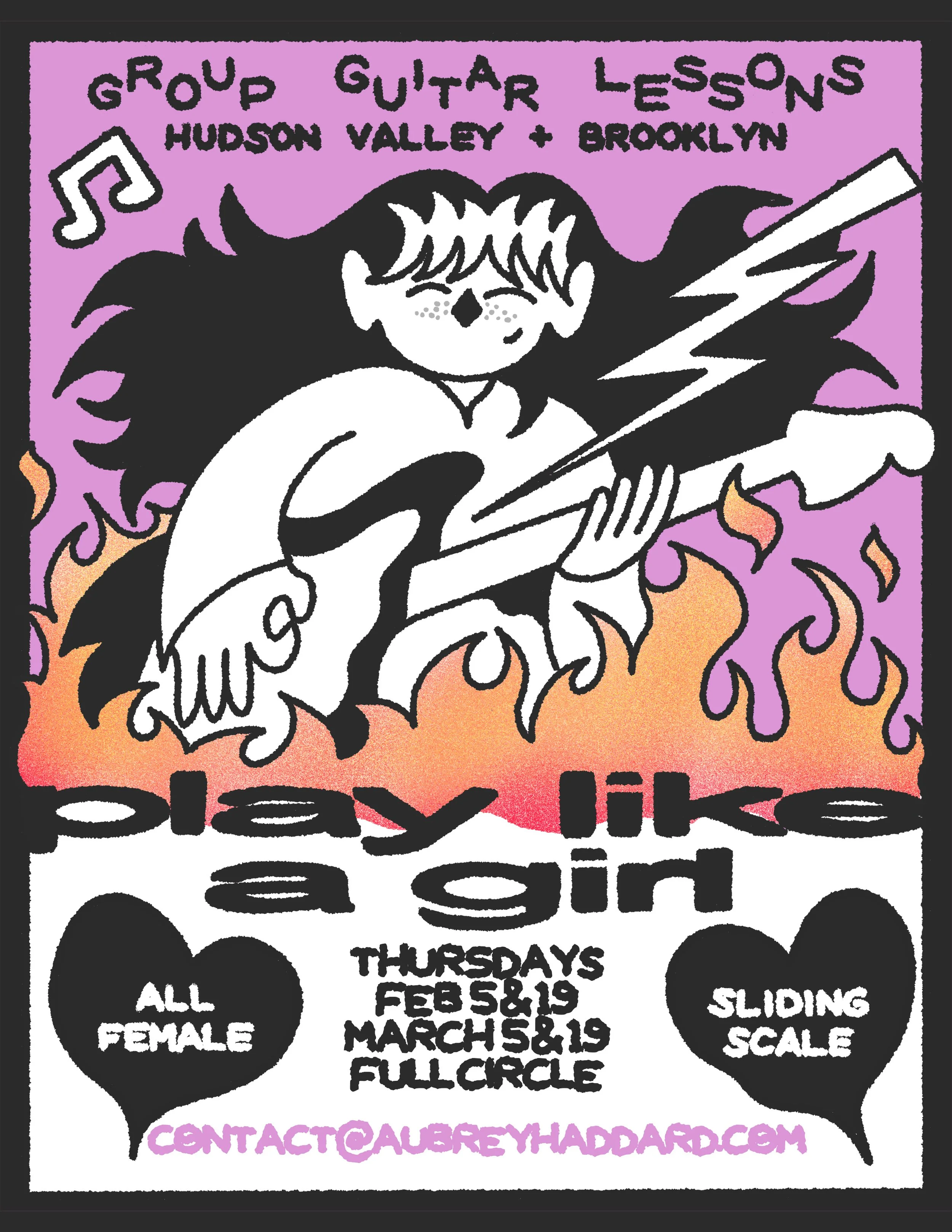 Group Guitar Lessons - Play Like A Girl 