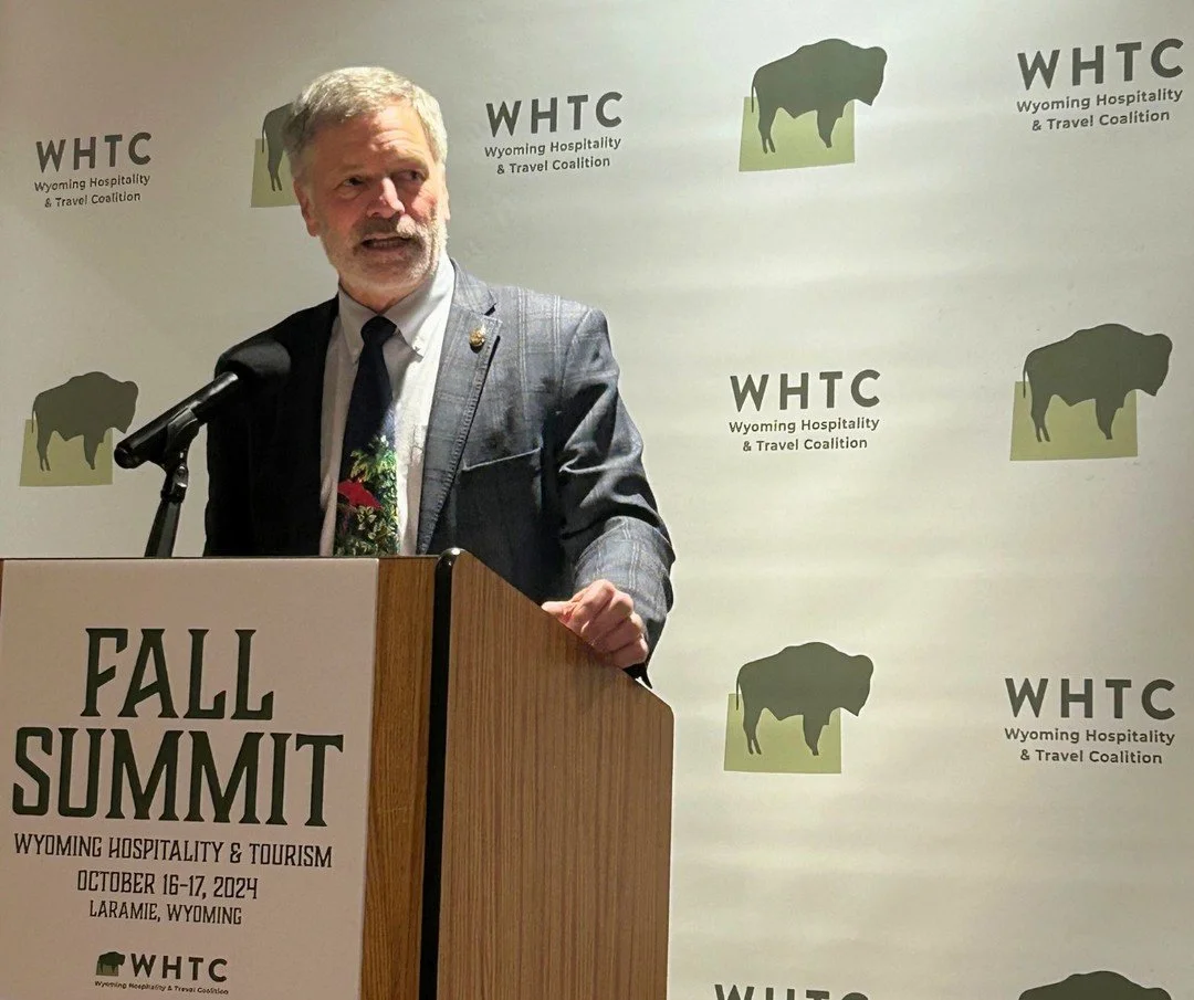 Thank you for joining us for a very successful SOLD OUT Fall Hospitality and Tourism Conference in beautiful Laramie, Wyoming! Some of our highlights include:
🎤 A spirited Welcome Reception in the Wildcatter Suite at War Memorial Stadium

🍴Dinner a