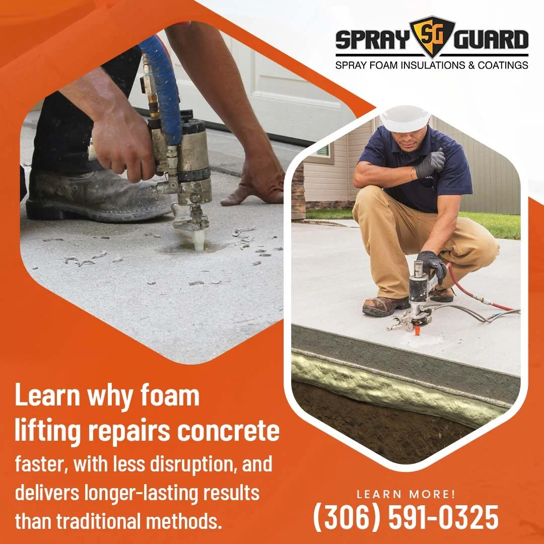 Sunken Concrete Repair in Regina: Why Foam Lifting Is the Smart Solution | Spray Guard Spray Foam