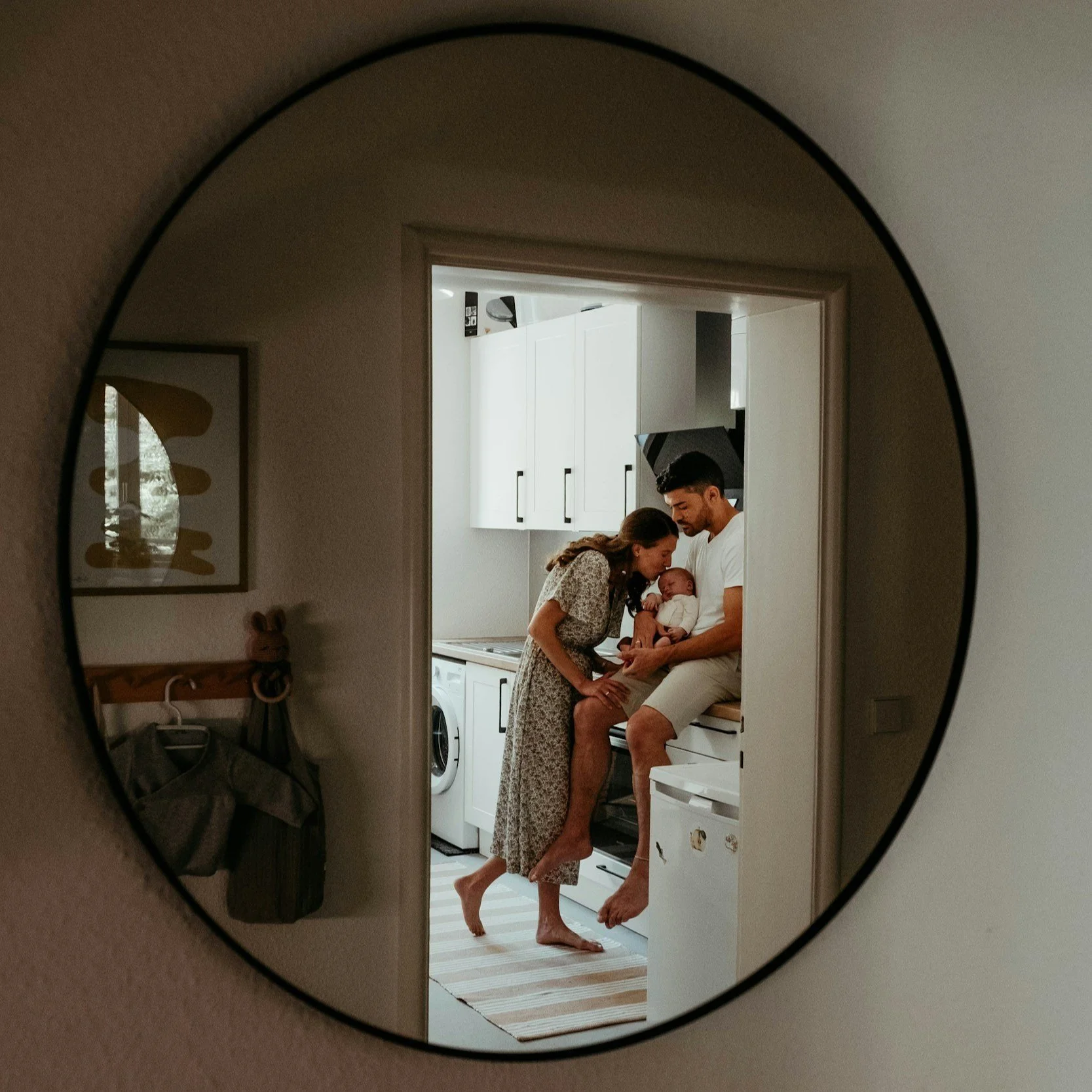 happy couple with a newborn