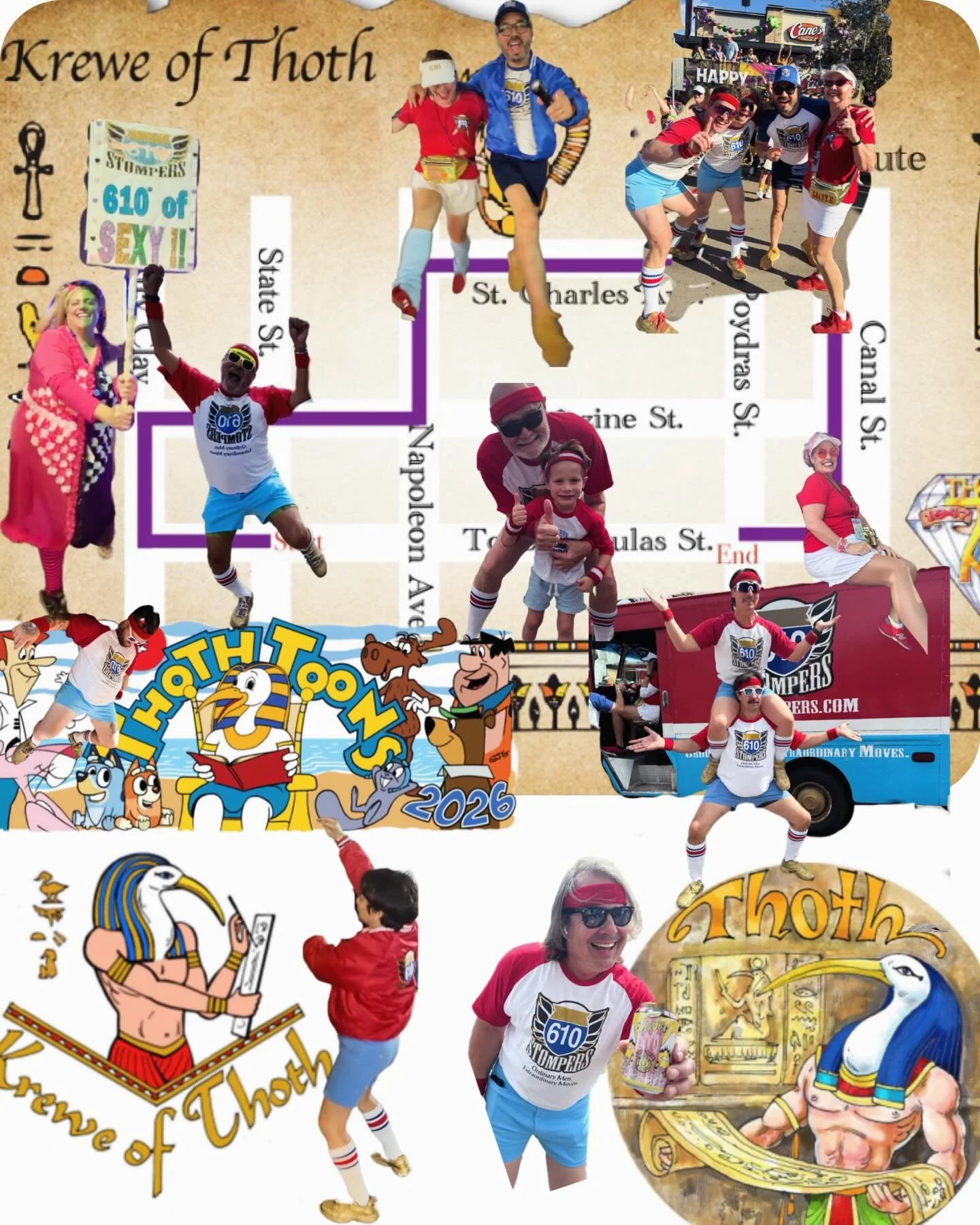 Ready for Thoth Sunday! 610 Stompers are behind float 11! (Just look for the ordinary guys with the extraordinary moves)