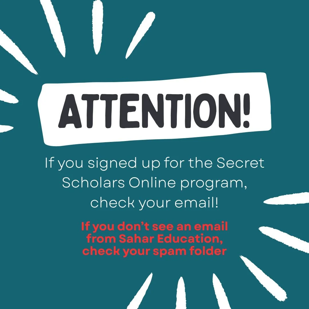 Secret Scholars Online Applicants &mdash; Important Update!

Emails have gone out! If you don&rsquo;t see yours, please check your inbox, spam, or junk folder&mdash;or join our info session this Wednesday.

For those who have filled out an applicatio