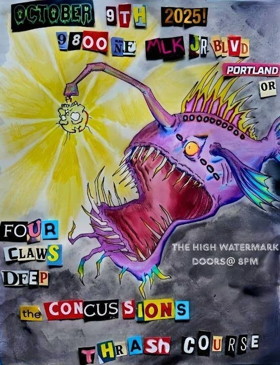 Four Claws Deep, The Concussions, Thrash Course