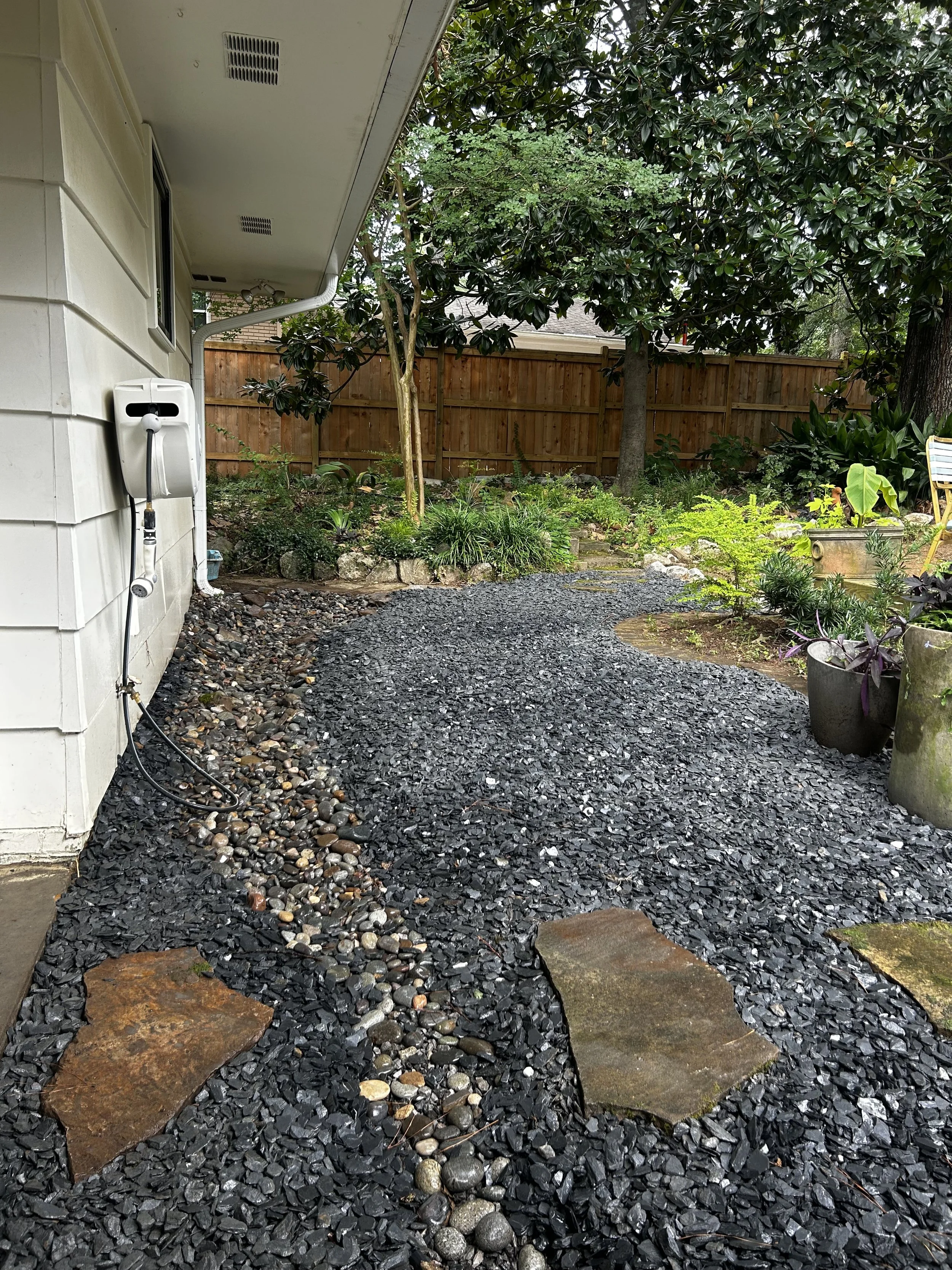 Slate Chips and River Rock