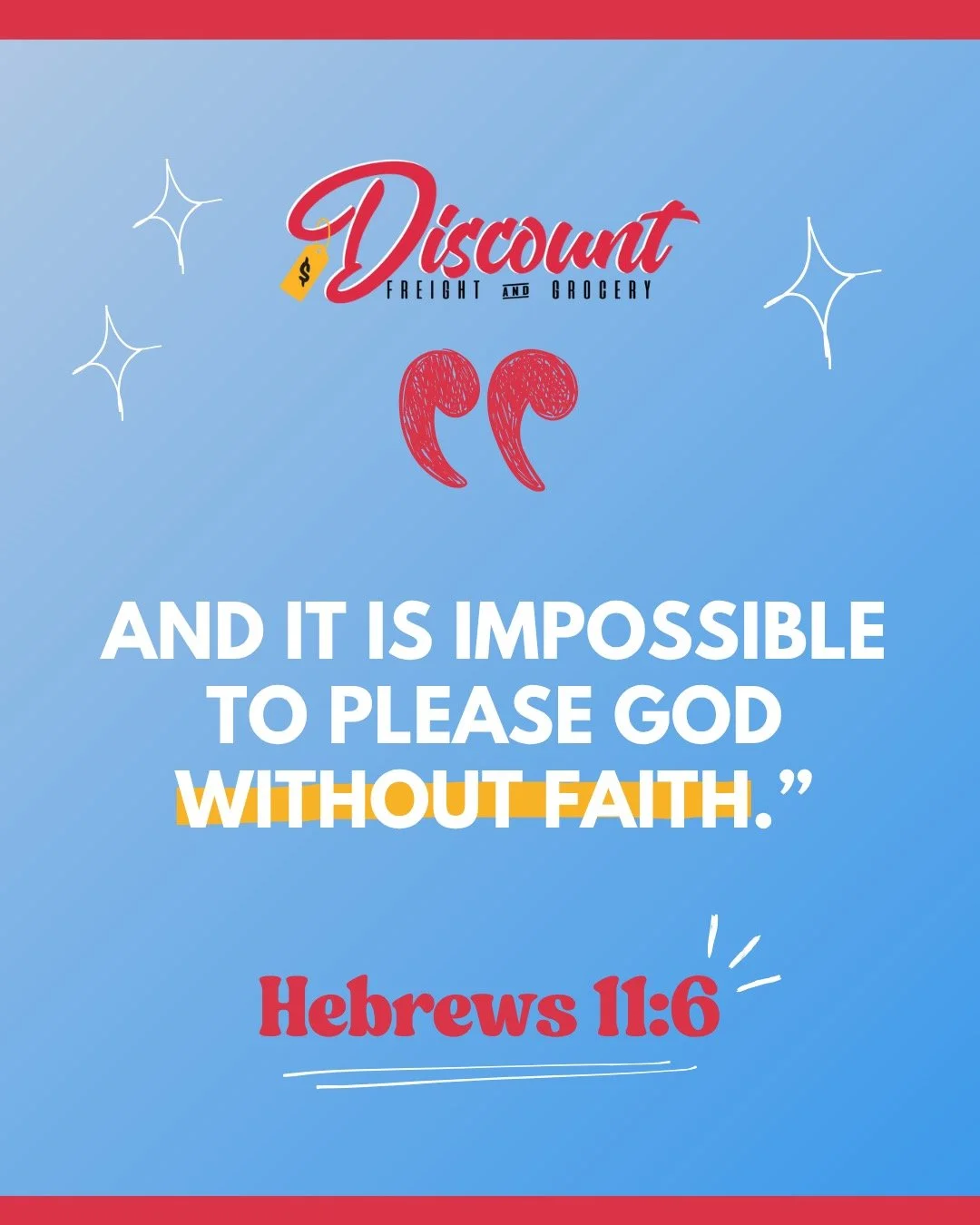 Trust him. He will never fail you!