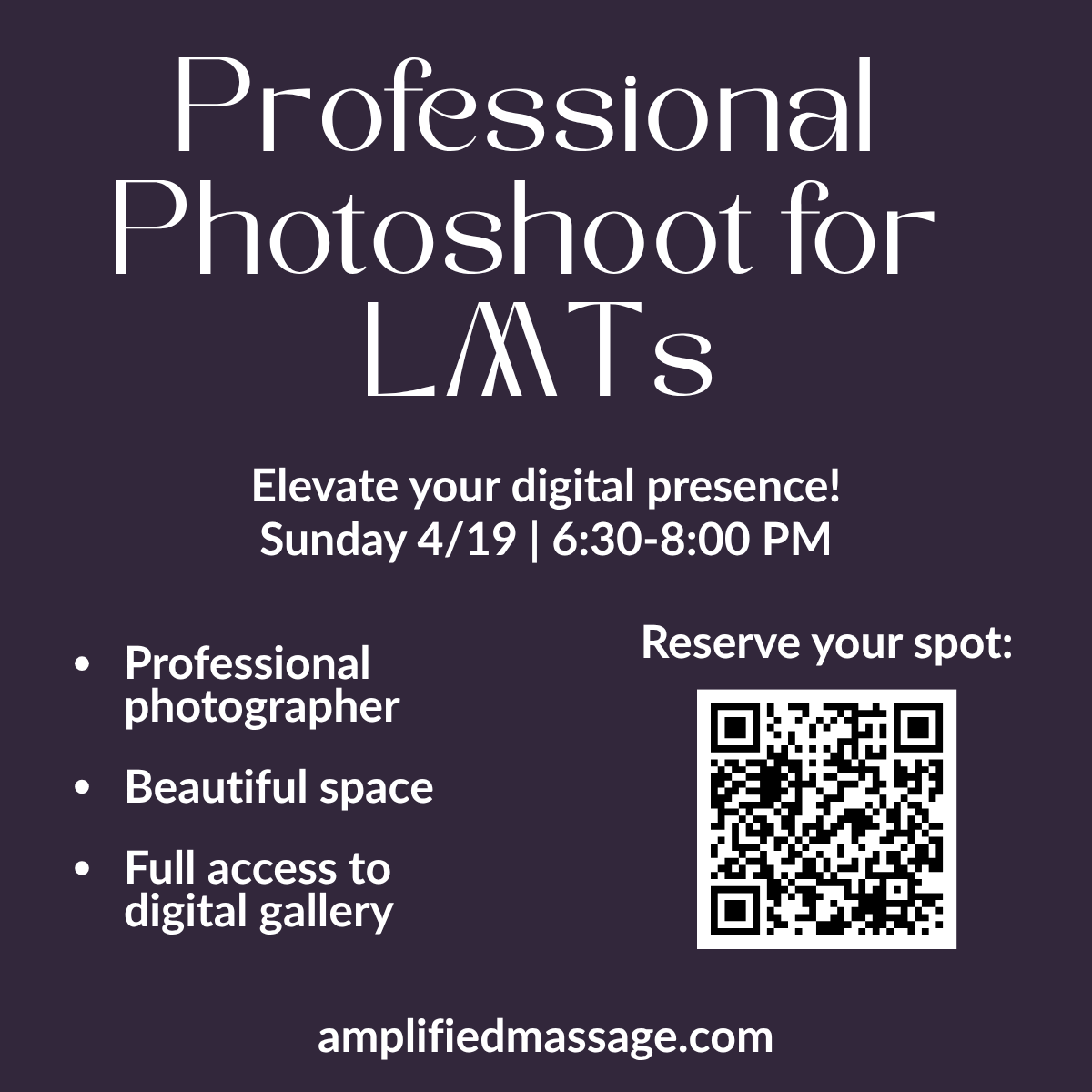 Professional Photoshoot for LMTs