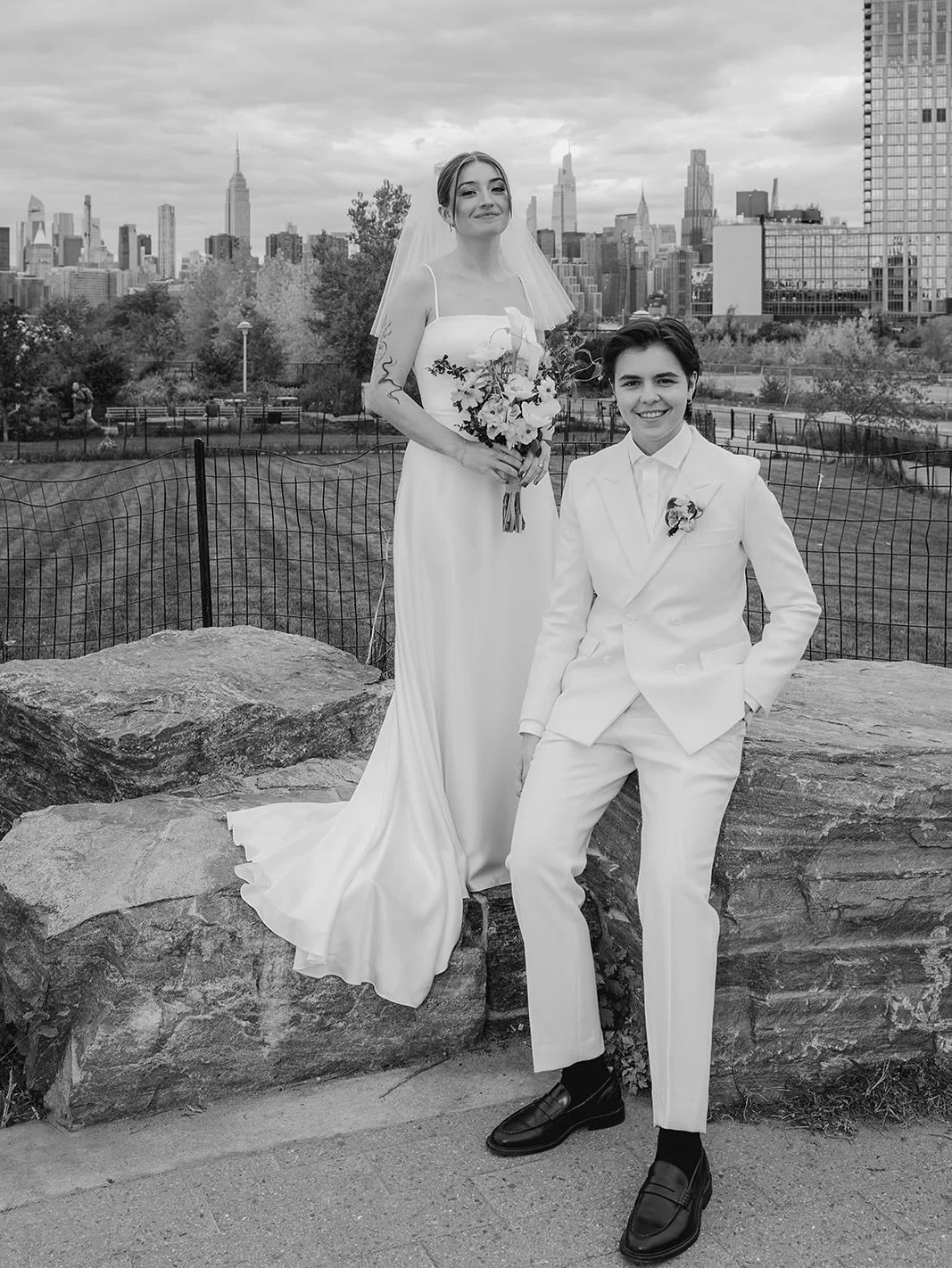 Can&rsquo;t get enough of these two. MK + Mara are the kindest souls - and seriously the coolest. Oh, and they also happen to bandmates in the amazing @talon_forever. Obsessed! 
.
Photos by @eileenmenyphoto 
Venue @wythehotel 
Planning @thegettogethe