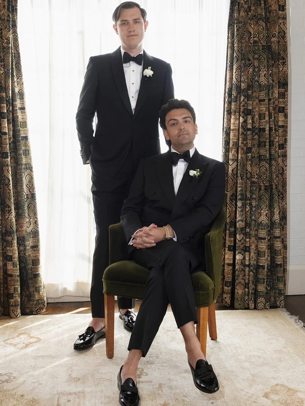 Our dapper grooms, Dylan + Noah - impeccable taste perfectly matched with an evening at The Bowery Hotel. 

We absolutely love offering grooming services. Every person deserves to feel taken care of and camera ready on their wedding day, in a way tha