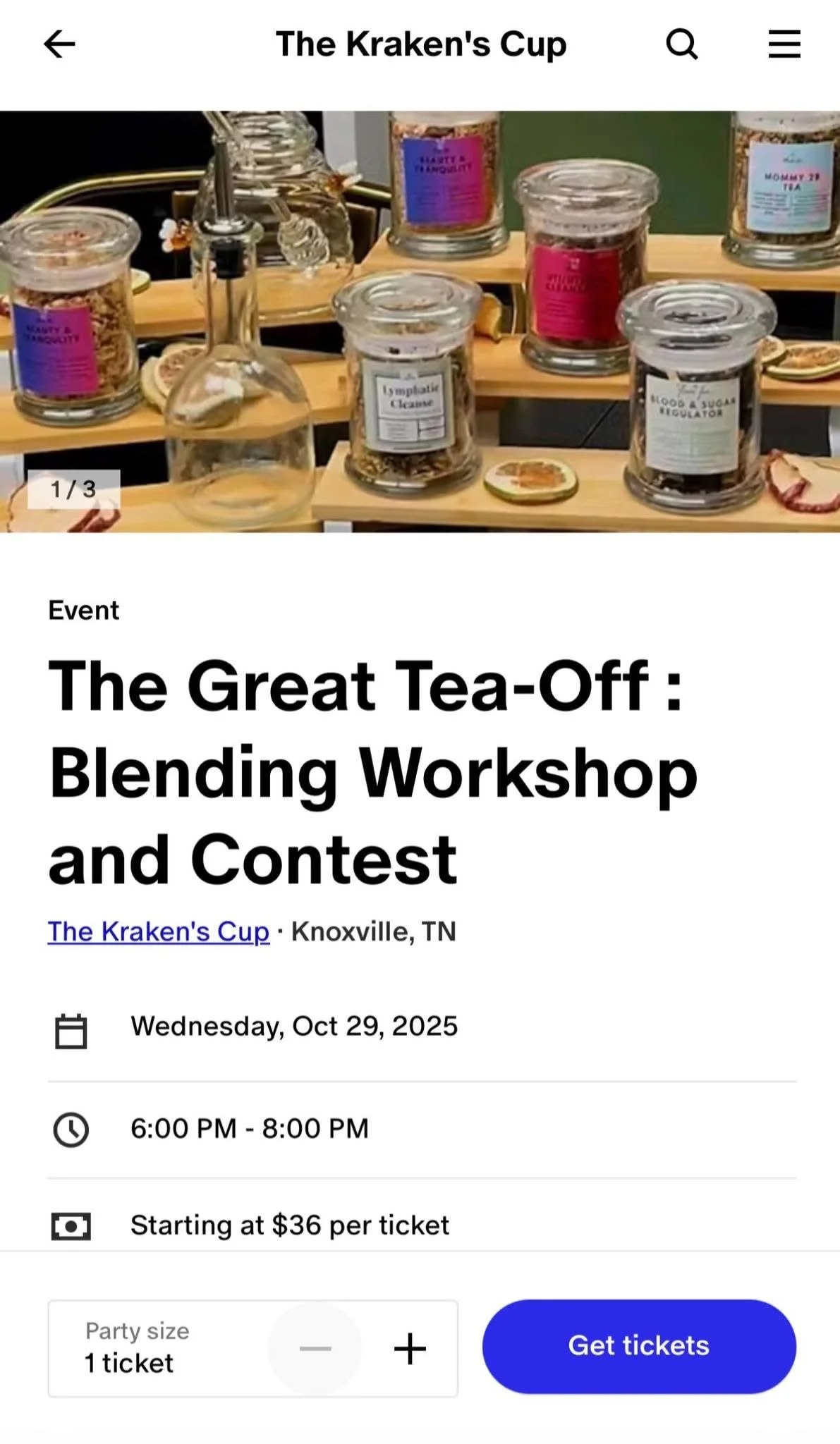The Great Tea Competition @ The Krakren Cup’s Tea Room