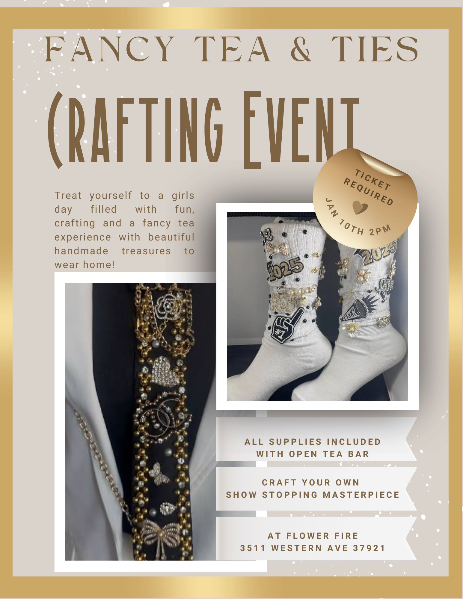 Tea & Ties Crafting Event