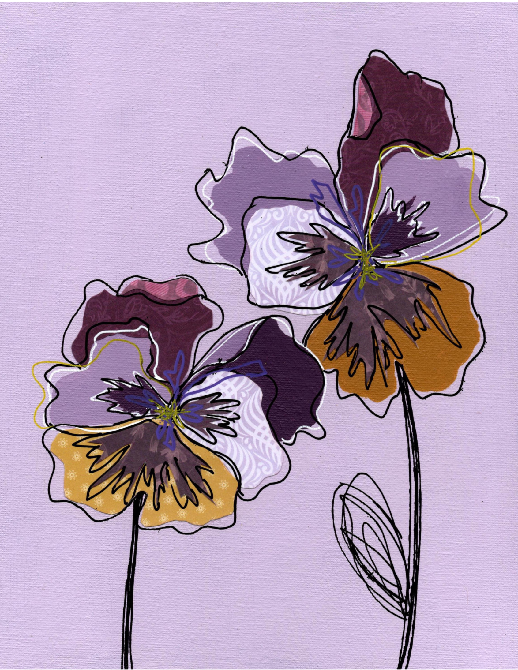 Pansies 8x10 (sold)