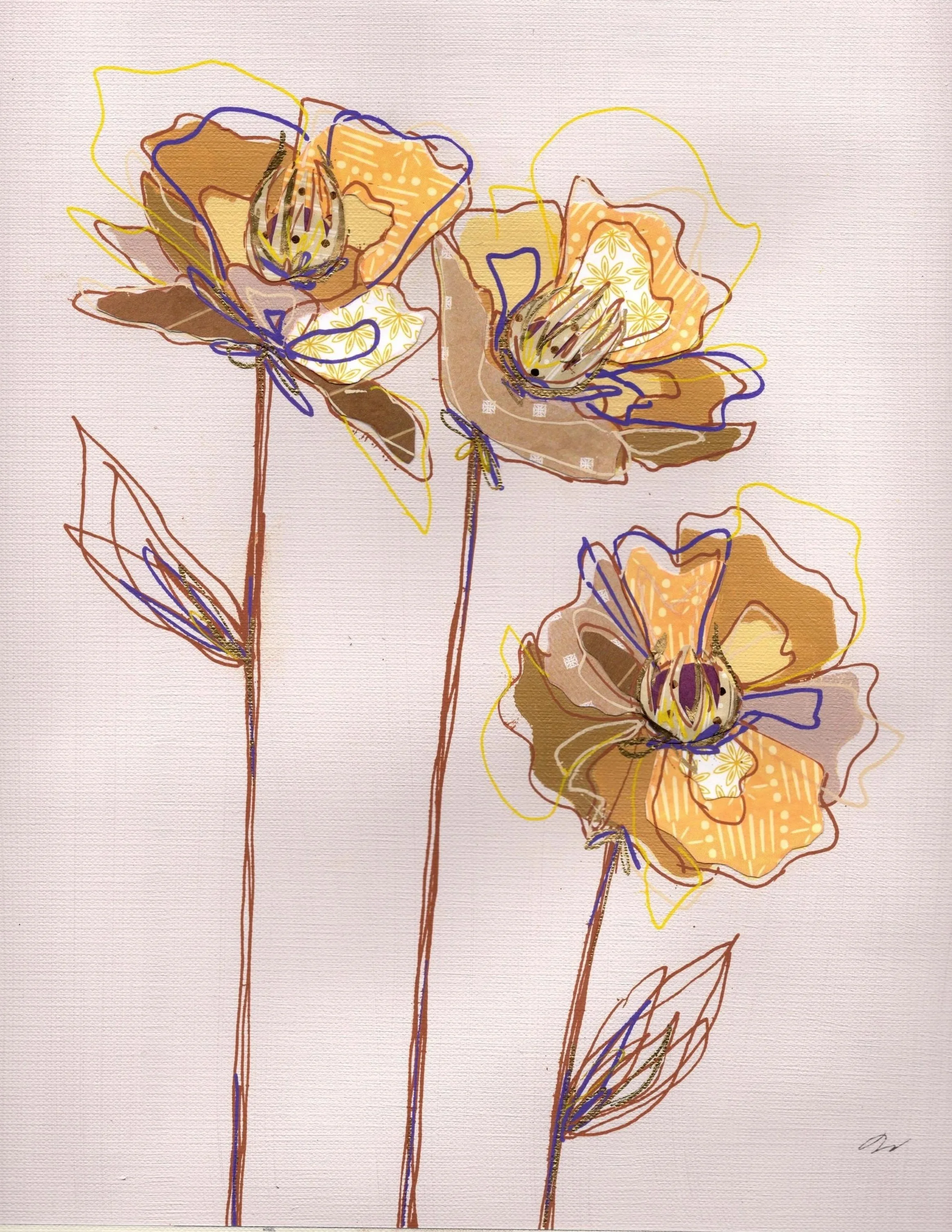 Yellow poppies 8x10