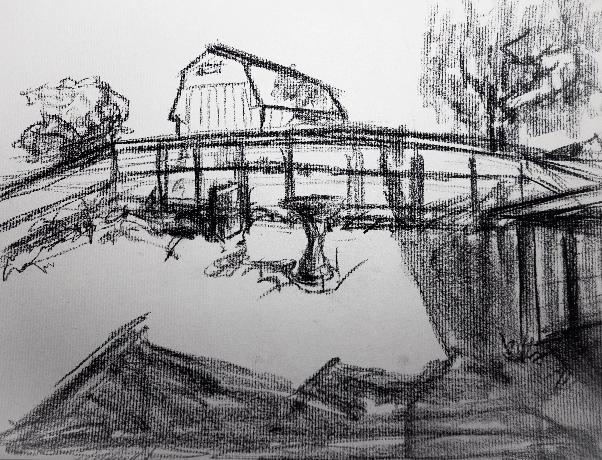 Drawing in the Back (9”x12”)