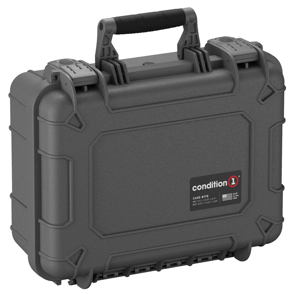 16inch-3PistolCase-ClosedExt-GunmetalGrey.webp