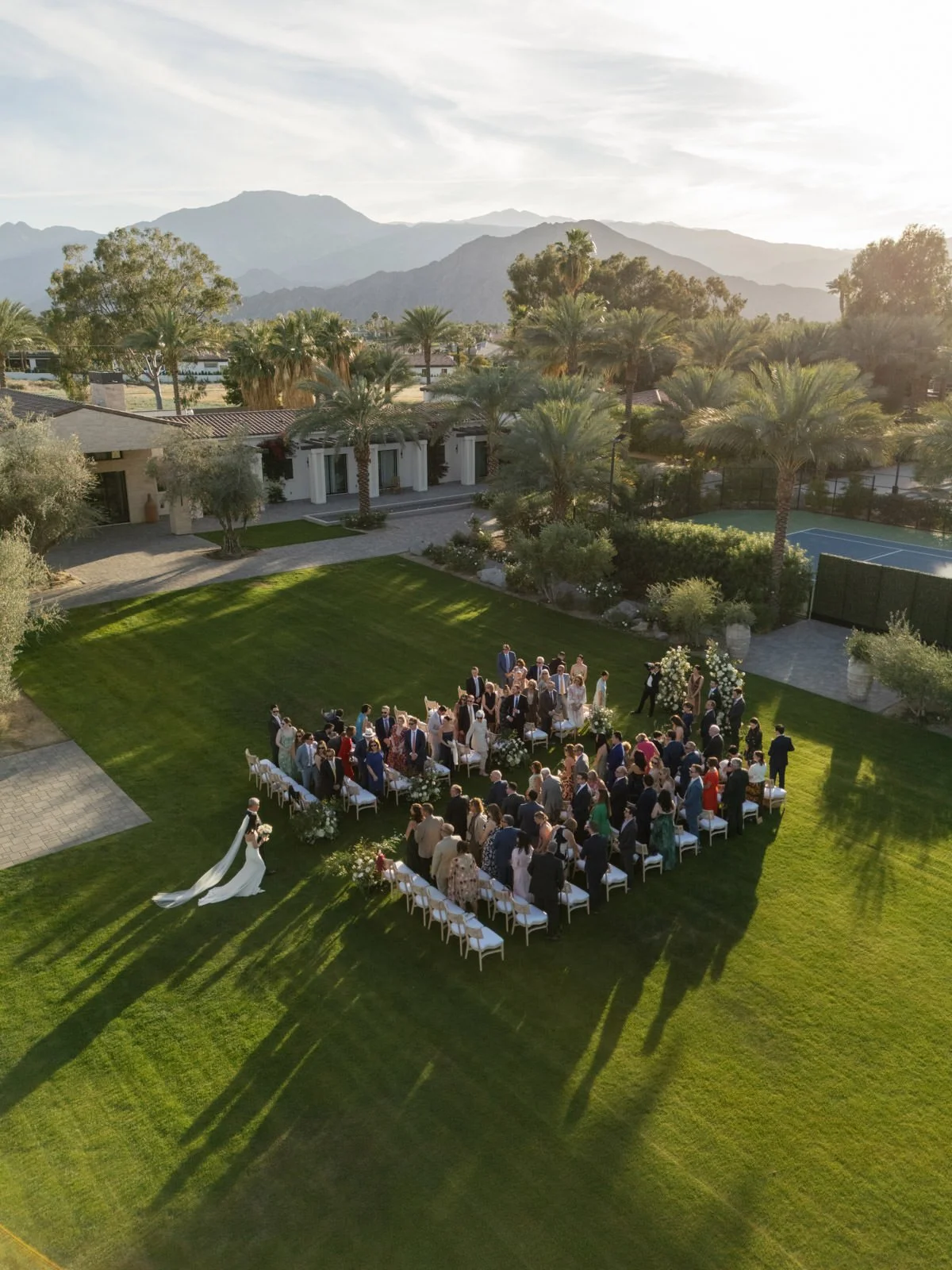 Cache Estate Wedding ceremony in Indio, CA, by Palm Springs wedding planner COJ Events