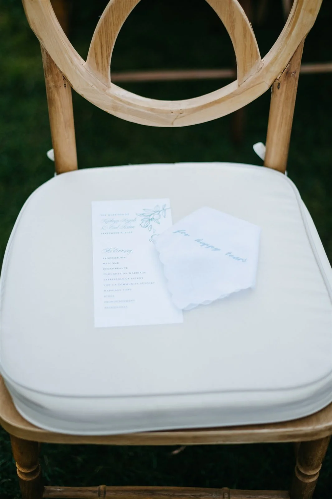 Couple's custom ceremony bulletin-Planned by COJ Events-Palm Springs Destination Wedding