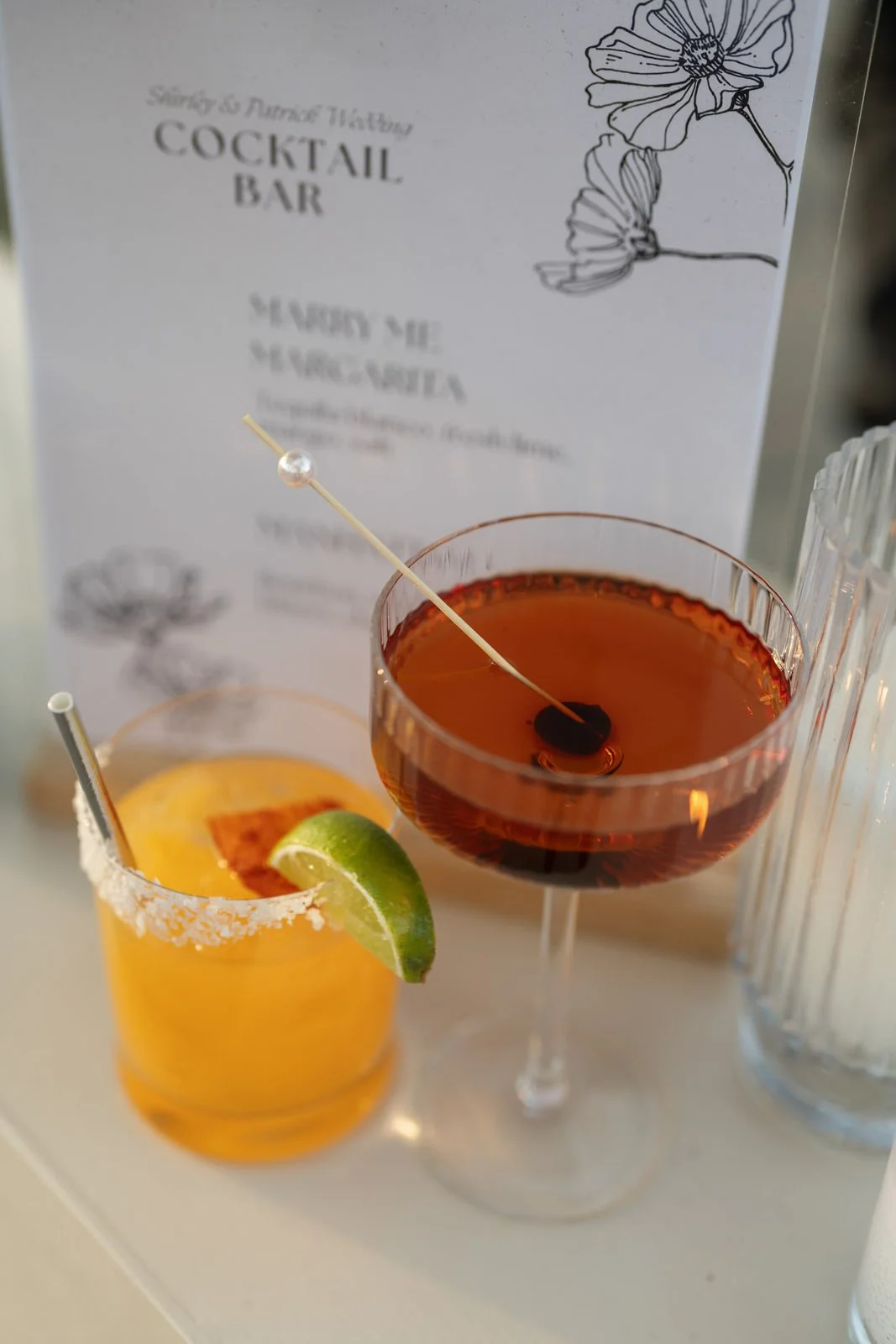 Specialty cocktails at Cache Estate Wedding in Indio, CA, by Palm Springs wedding planner COJ Events