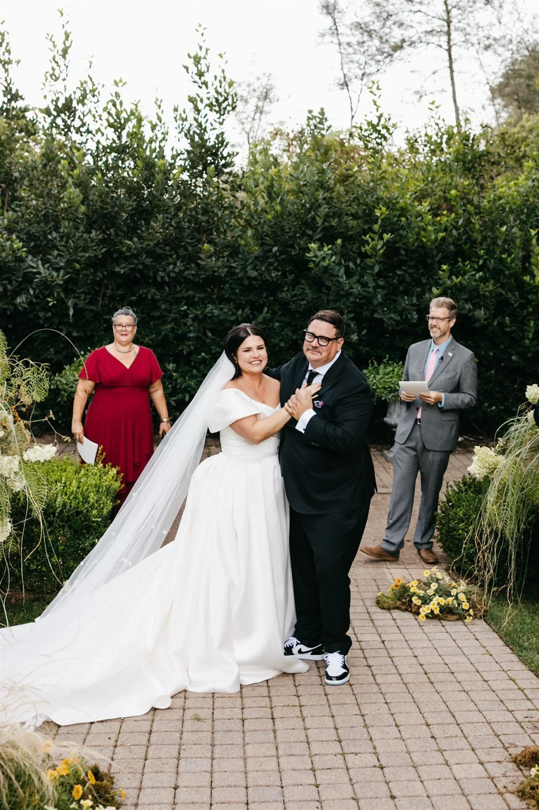 Casual couple portrait on the grounds of The Madrona -Planned by COJ Events-Palm Springs Destination Wedding