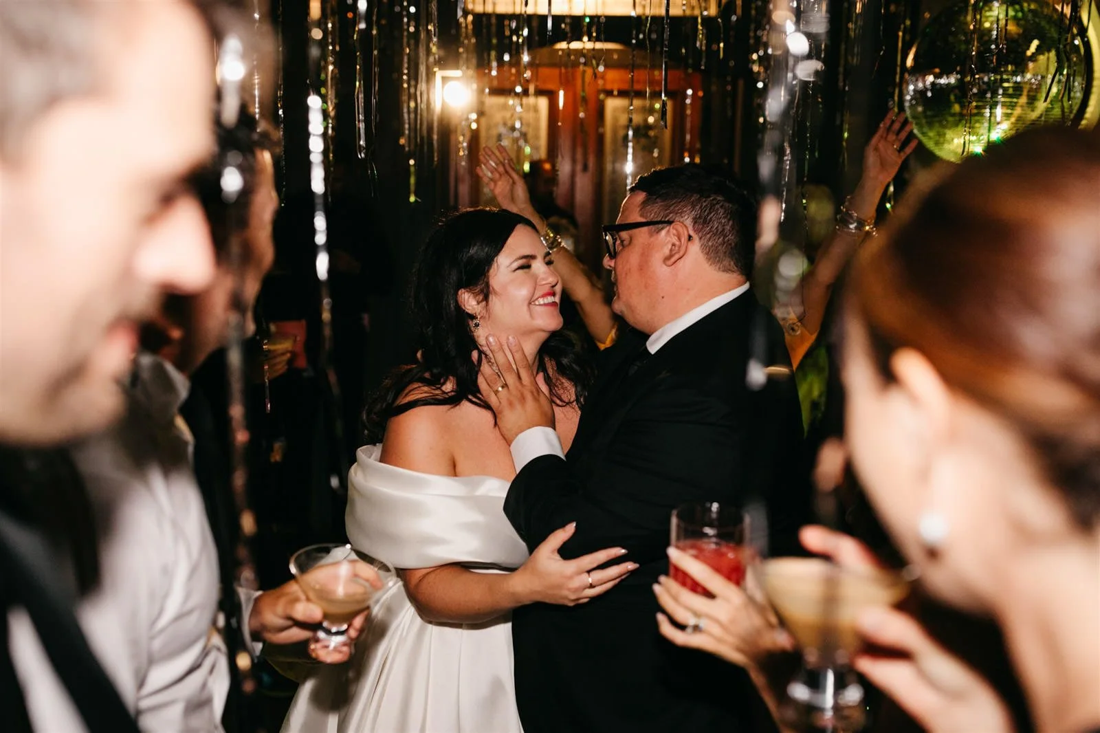 Couple's first dance surrounded by friends and family-The Madrona -Planned by COJ Events-Palm Springs Destination Wedding