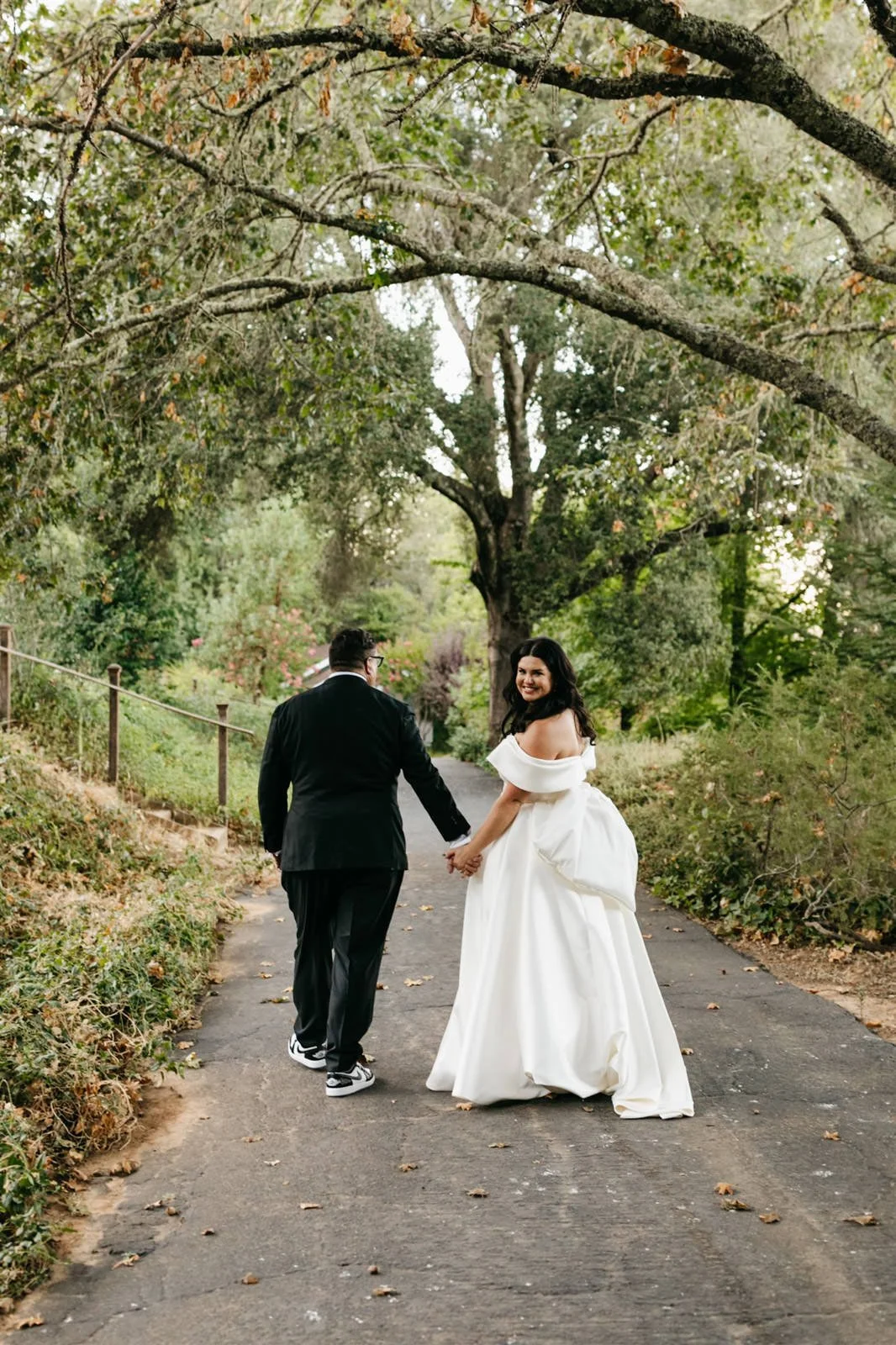 Casual couple portrait on the grounds of The Madrona -Planned by COJ Events-Palm Springs Destination Wedding