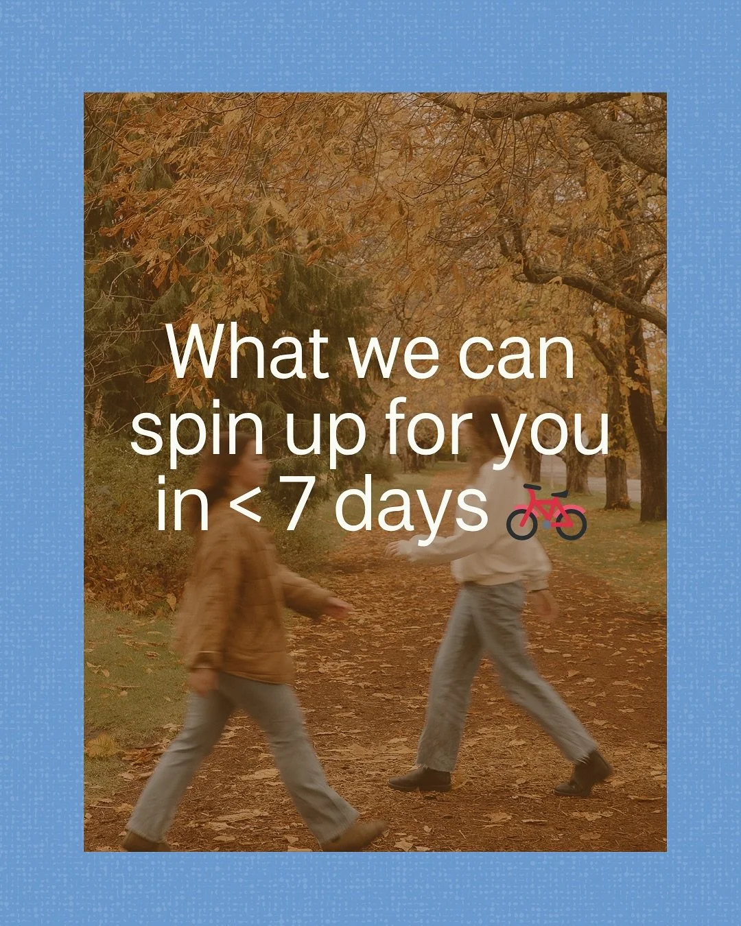 Everyone we work with? Already pedalling hard. We just help make their websites keep up. 

@enjoyyourstayco was launching a new biz and an international move ✈️

@wildflowers_are_prayers built a community so strong, she needed a brand and website tha