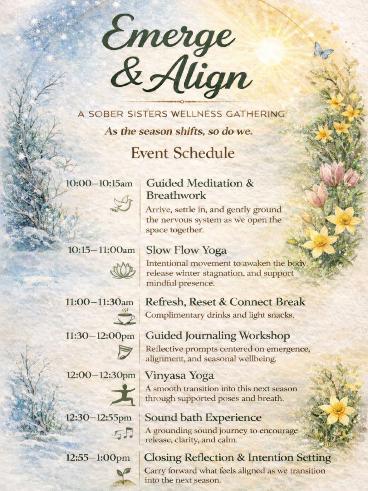 Emerge & Align - Sober Sister's Event