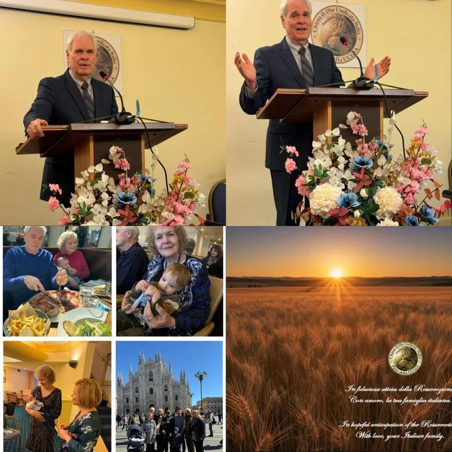 "Lest not we forget Rick Shabi - A man after God's own heart" - Photos submitted by the UCG Italian brethren