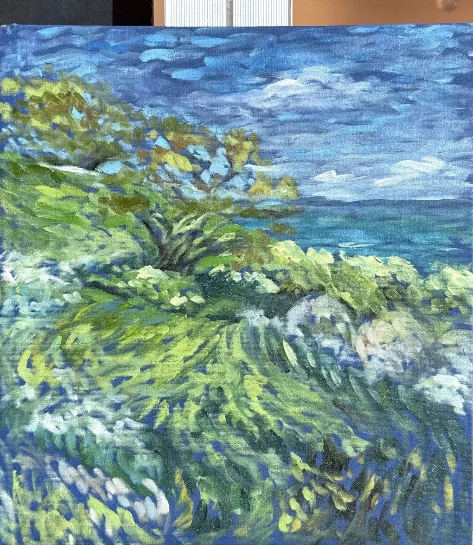 Clay Point, oil on linen, 8.25x8in
