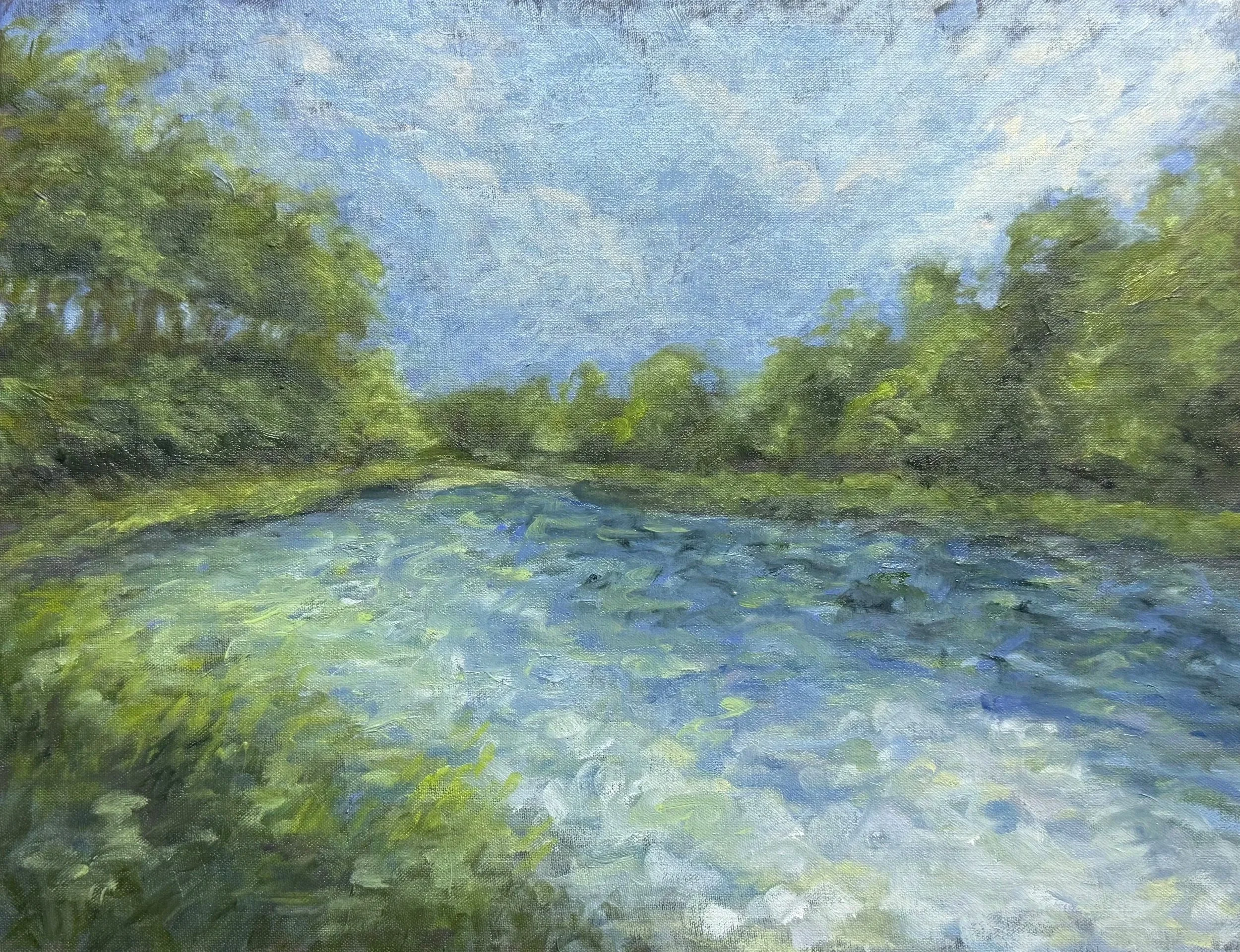 light on the pond | oil on linen
