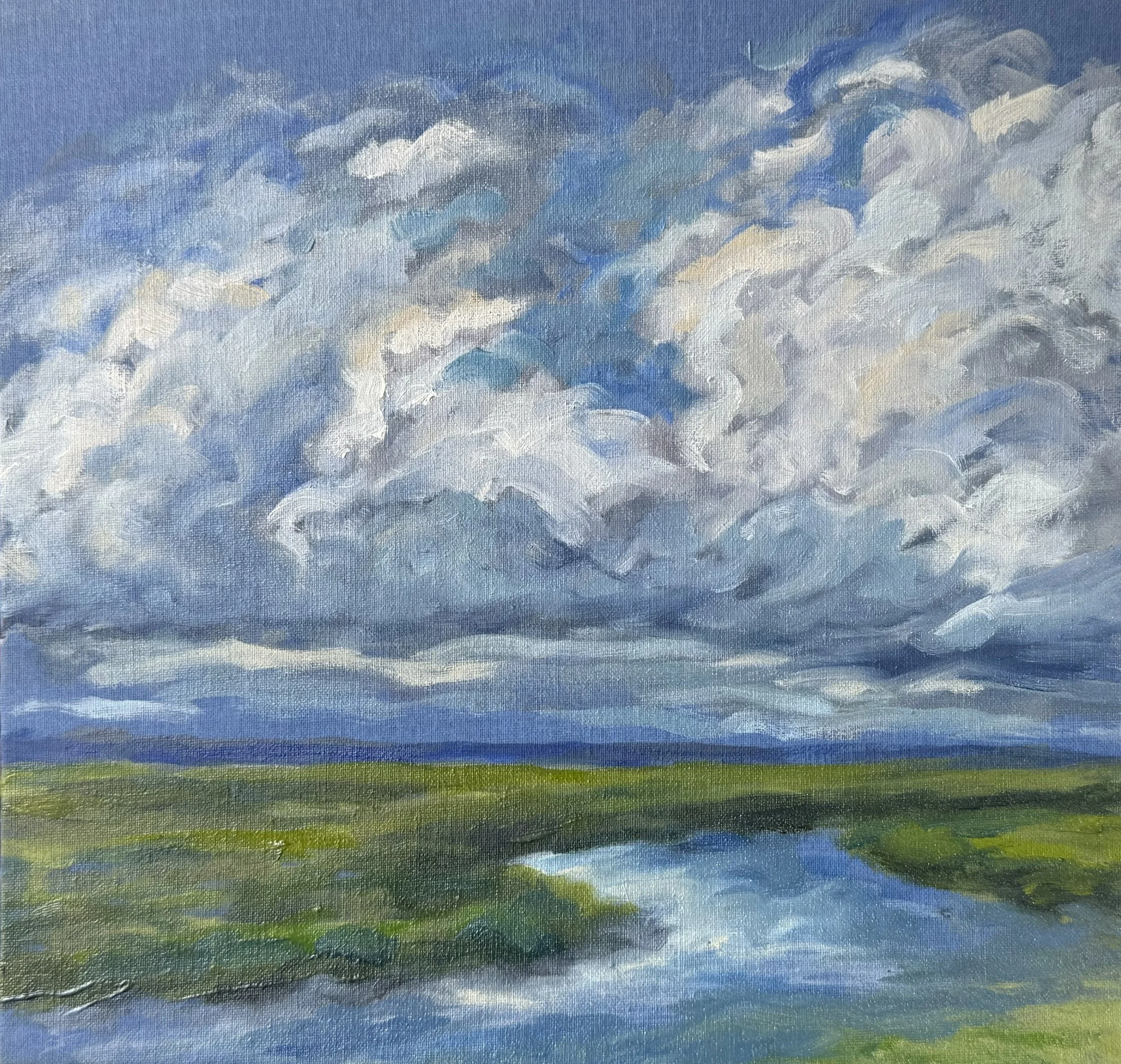 cloudscape | oil on book linen
