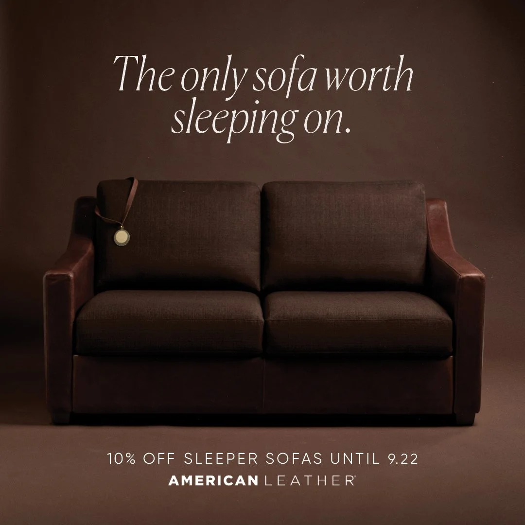 ✨ 10% off Comfort Sleepers! ✨⁠
No bars. No springs. No compromises.⁠
Just stylish sofas with seriously good sleep built in.⁠
Matching stationary pieces are also included in the sale&mdash;see us in-store for all the options.⁠
#AmericanLeather #Comfor