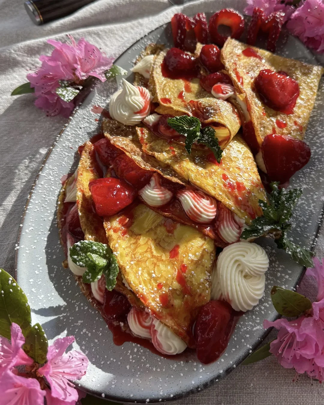 Strawberry Chesecake Crepes