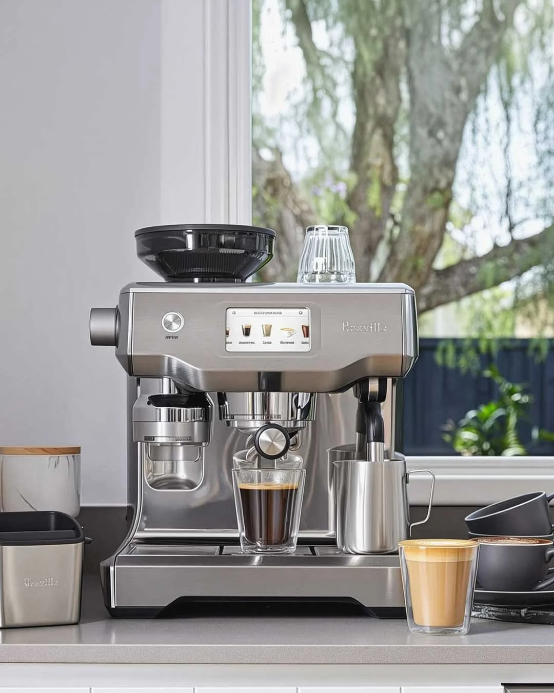 Wake up to caf&eacute;-quality coffee at home. During our Breville Espresso Promotion, save $200 on the Touch, $150 on the Express, and $20 on the Bambino. Your perfect latte is waiting