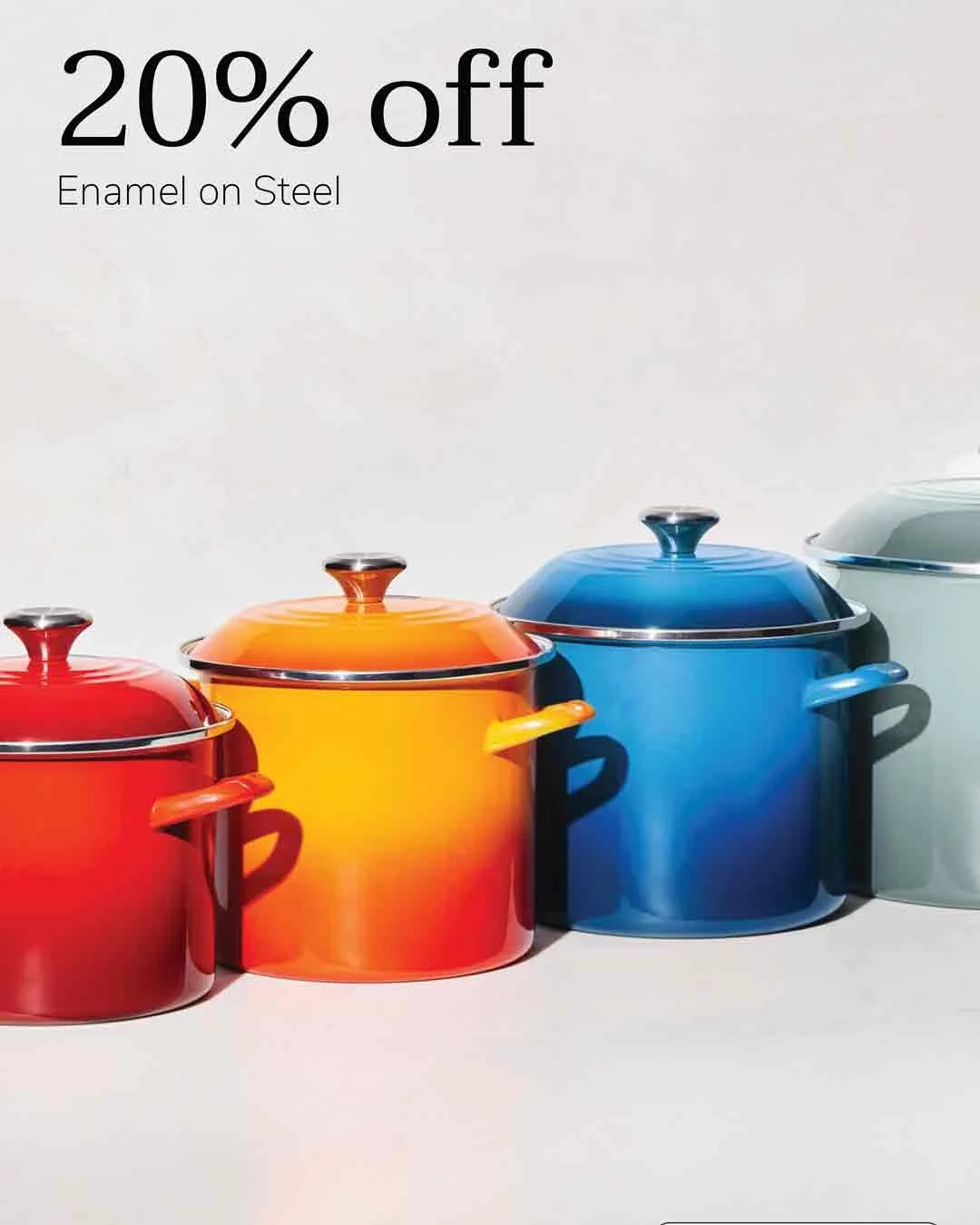 Soup&rsquo;s on, savings are in! 🍁⁠
Get 20% off Le Creuset stockpots and kettles all month long. Perfect for simmering soups, brewing tea, or just making your kitchen feel extra cozy this fall.⁠
🗓️ Sale runs through 31