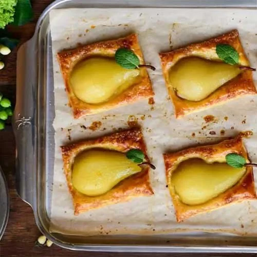 Poached Pear Puff Pastry