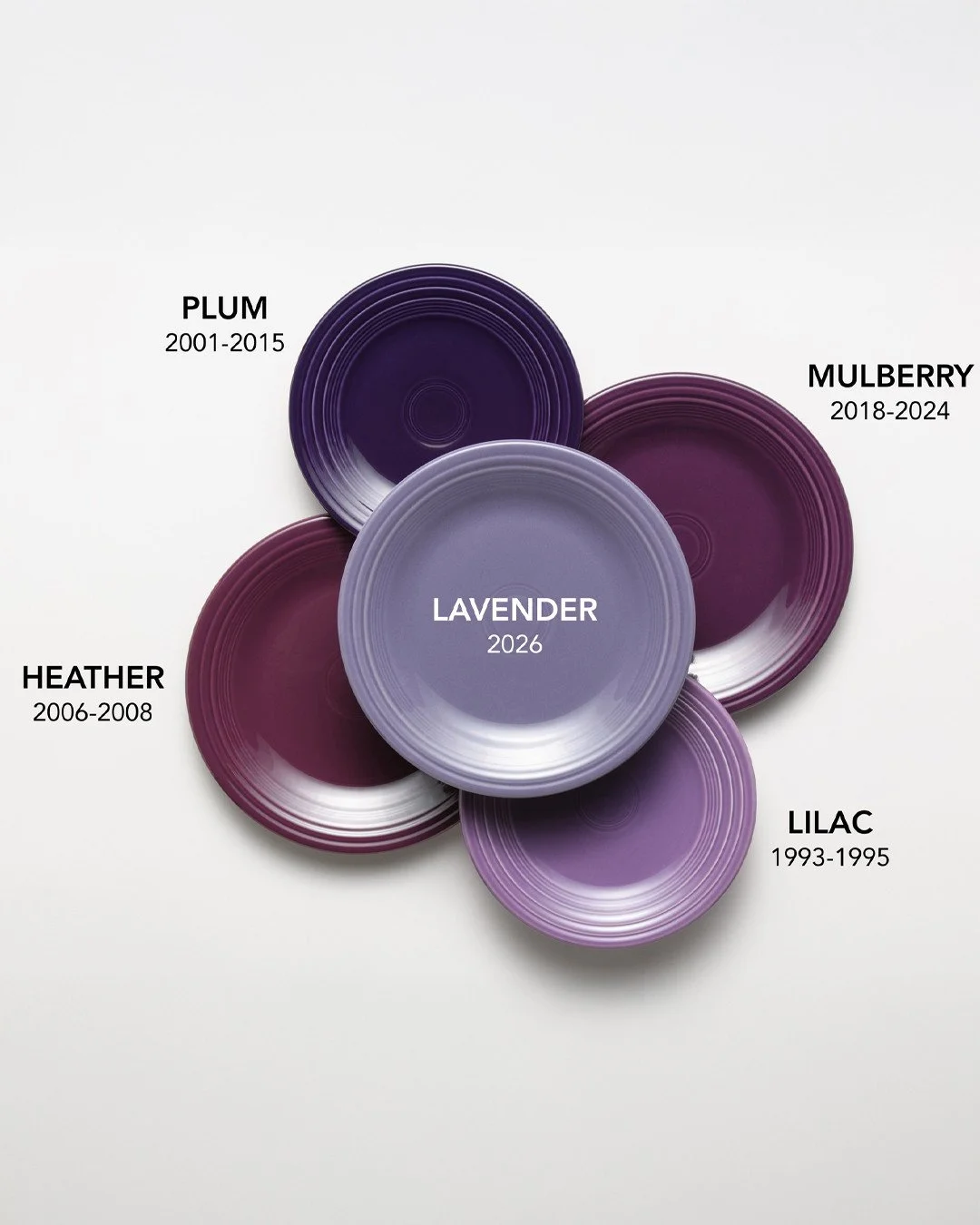 A new chapter in a beloved palette.⁠
Meet Lavender (2026)&mdash;the latest hue from Fiesta, joining a legacy of purples from Lilac to Plum to Mulberry. Soft, fresh, and ready for the table.