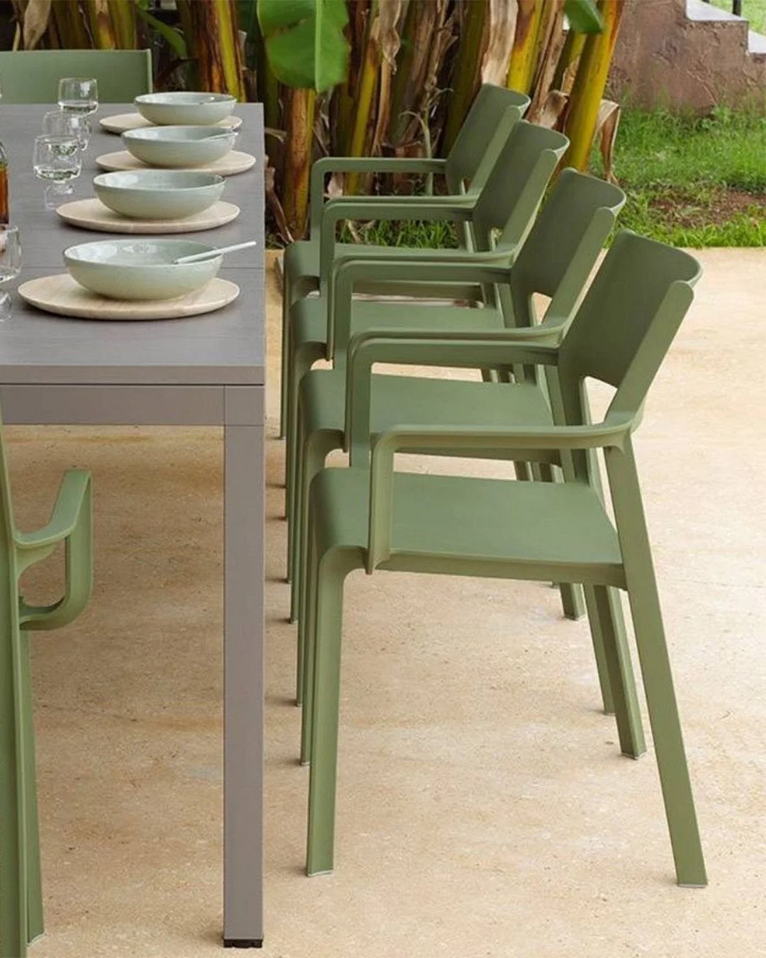 Simple, modern, and made to last.⁠
⁠
Nardi Trill chairs bring clean lines and durable, weather ready materials to outdoor spaces. Easy to style, easy to stack, and ready for everyday use.