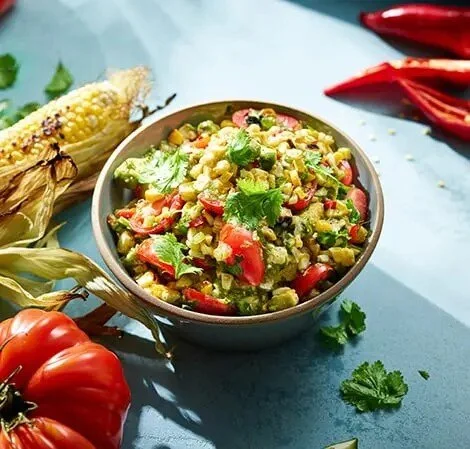 Grilled Corn Salad with Cilantro Lime Vinaigrette