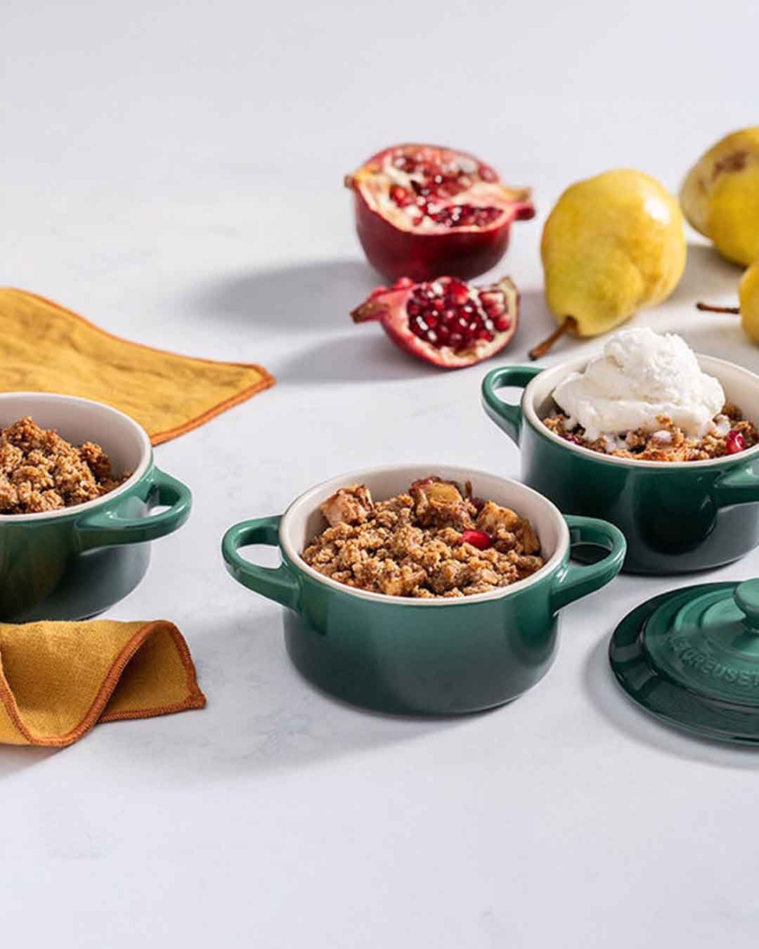 Pear and Pomegranate Crisp