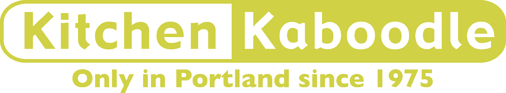 Logo for Kitchen Kaboodle, a business in Portland since 1975.