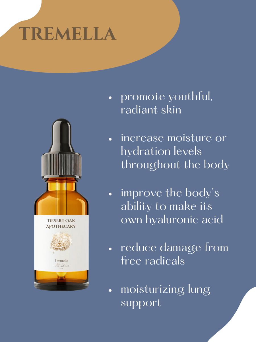 Tremella mushroom elixir for glowing skin, deep hydration, and cellular renewal
