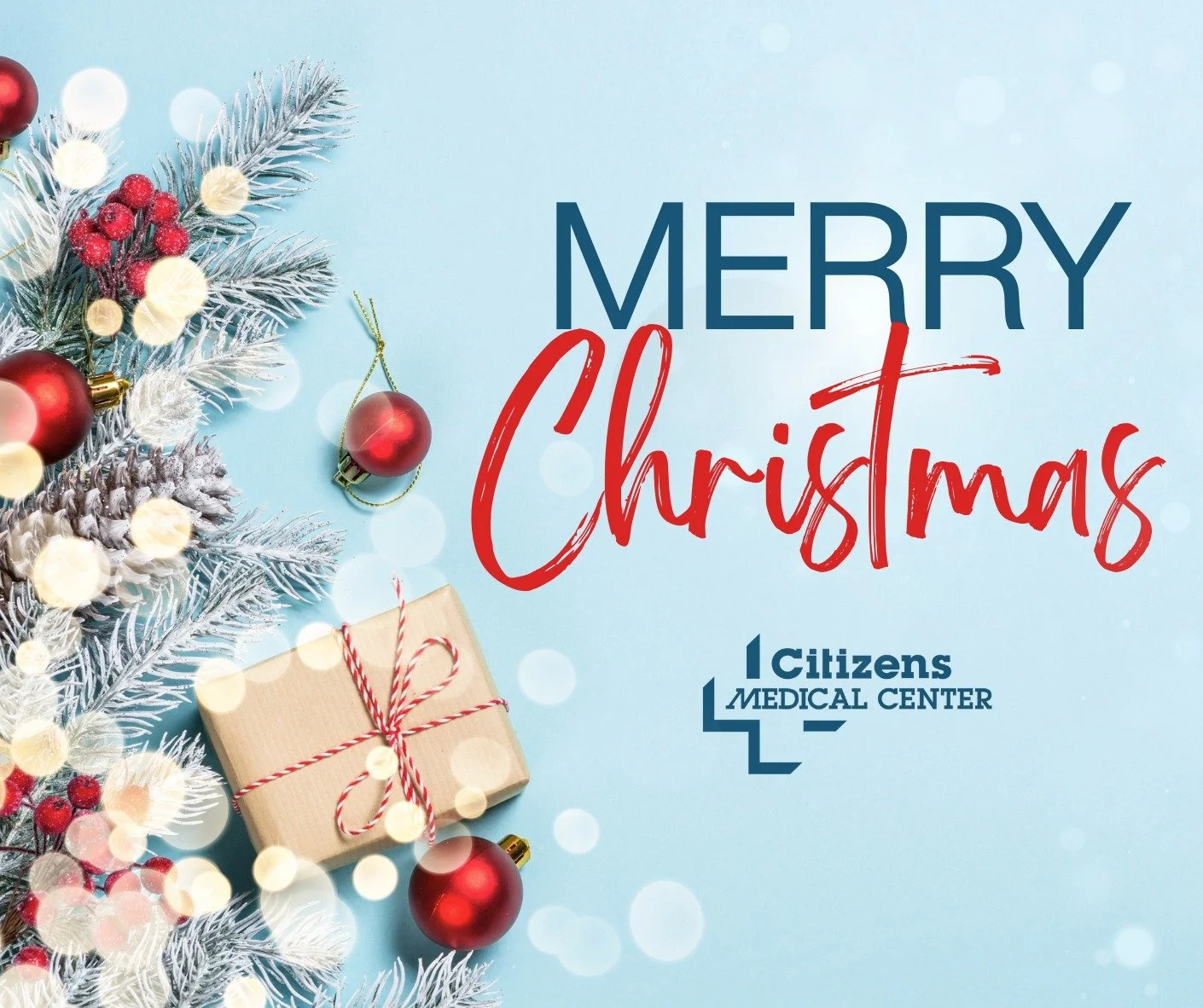 This holiday season, we are thankful for our patients, families, employees, physicians, and community who trust us with their care. It is an honor to serve you every day.

Wishing you a Christmas filled with peace, comfort, and good health from all o