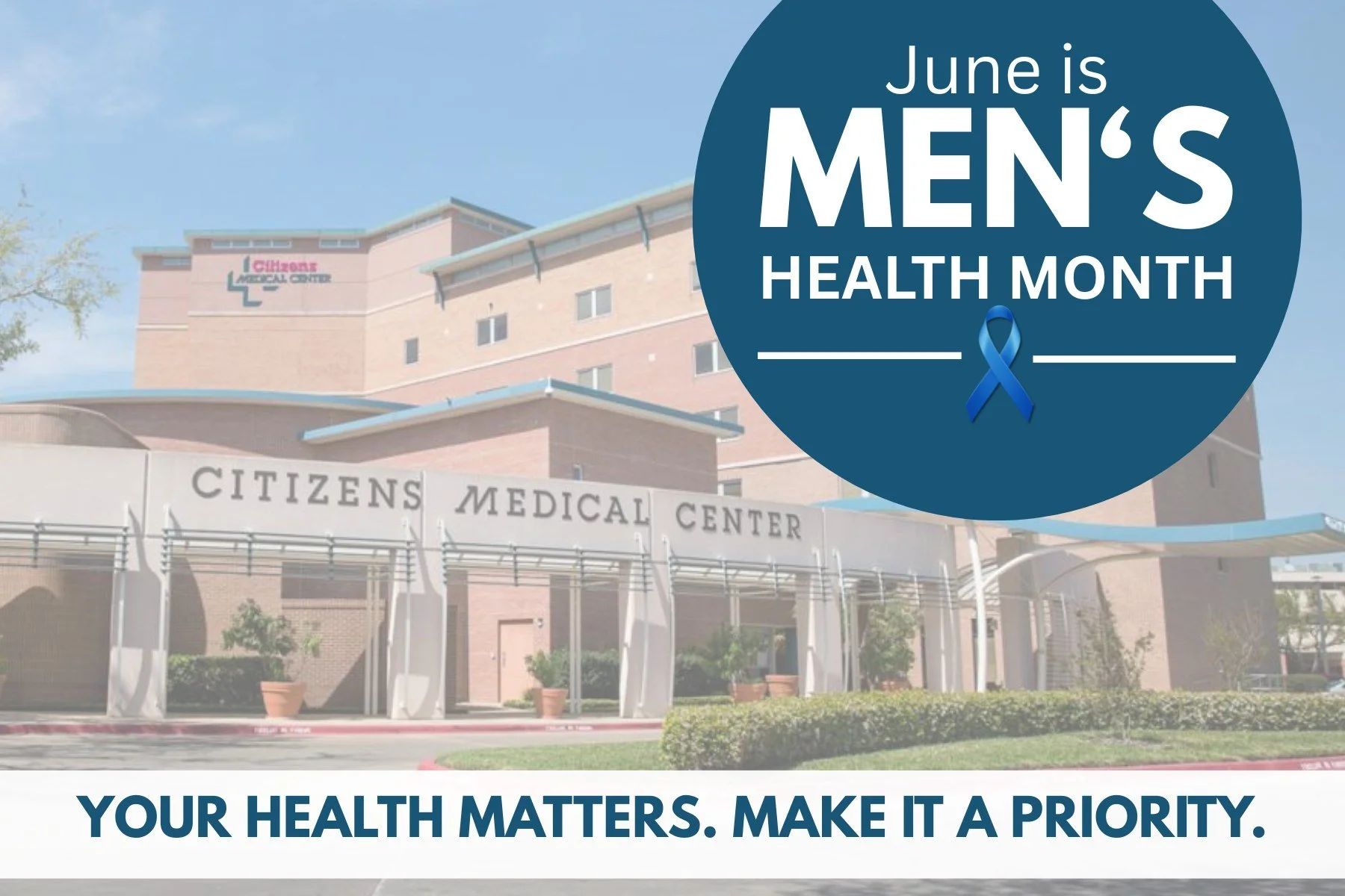 June is Men's Health Month 💙

Taking care of your health is about more than treating illness, it&rsquo;s about staying ahead of it.

This month, Citizens Medical Center encourages men of all ages to make their health a priority by focusing on:

&bul