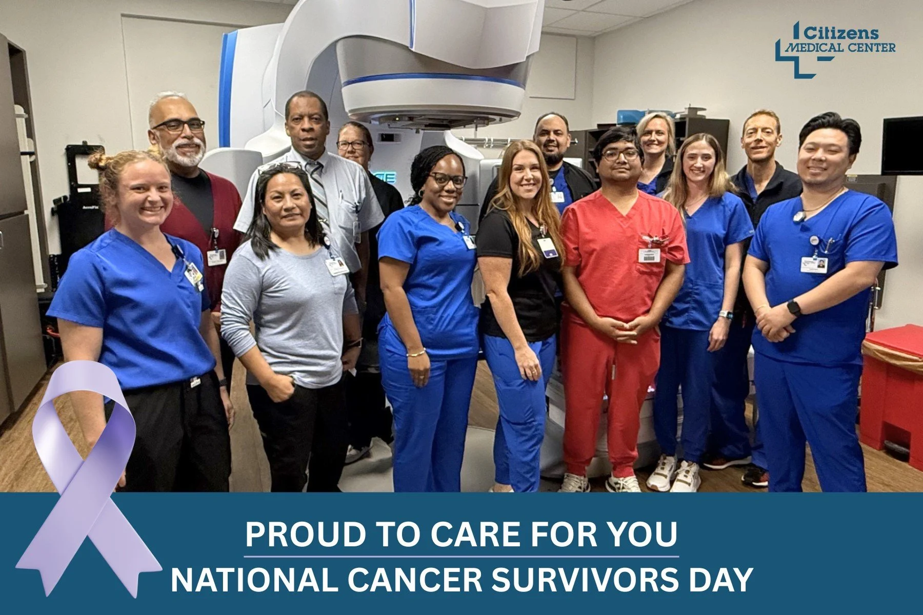 Today on National Cancer Survivors Day, we honor the strength, courage, and resilience of every survivor. 🎗️

At Citizens Medical Center, our oncology team is proud to stand alongside our patients through every step of their journey, from diagnosis 